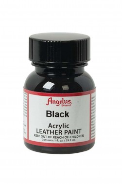 Angelus Acrylic Leather Paint: Black 1oz