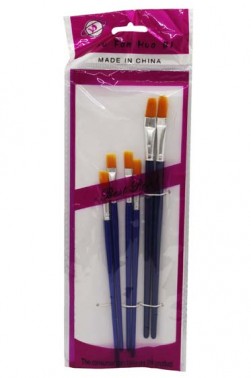 Tiger Nylon Flat Brush Set 6pcs