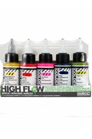 Golden High Flow Acrylic:  Professional High Flow Acrylics Marker Set