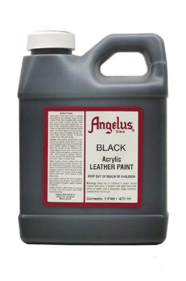 Angelus Acrylic Leather Paint: Black 4oz